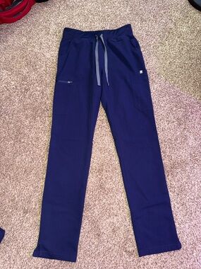 Figs Navy Blue Drawstring Scrub Pants